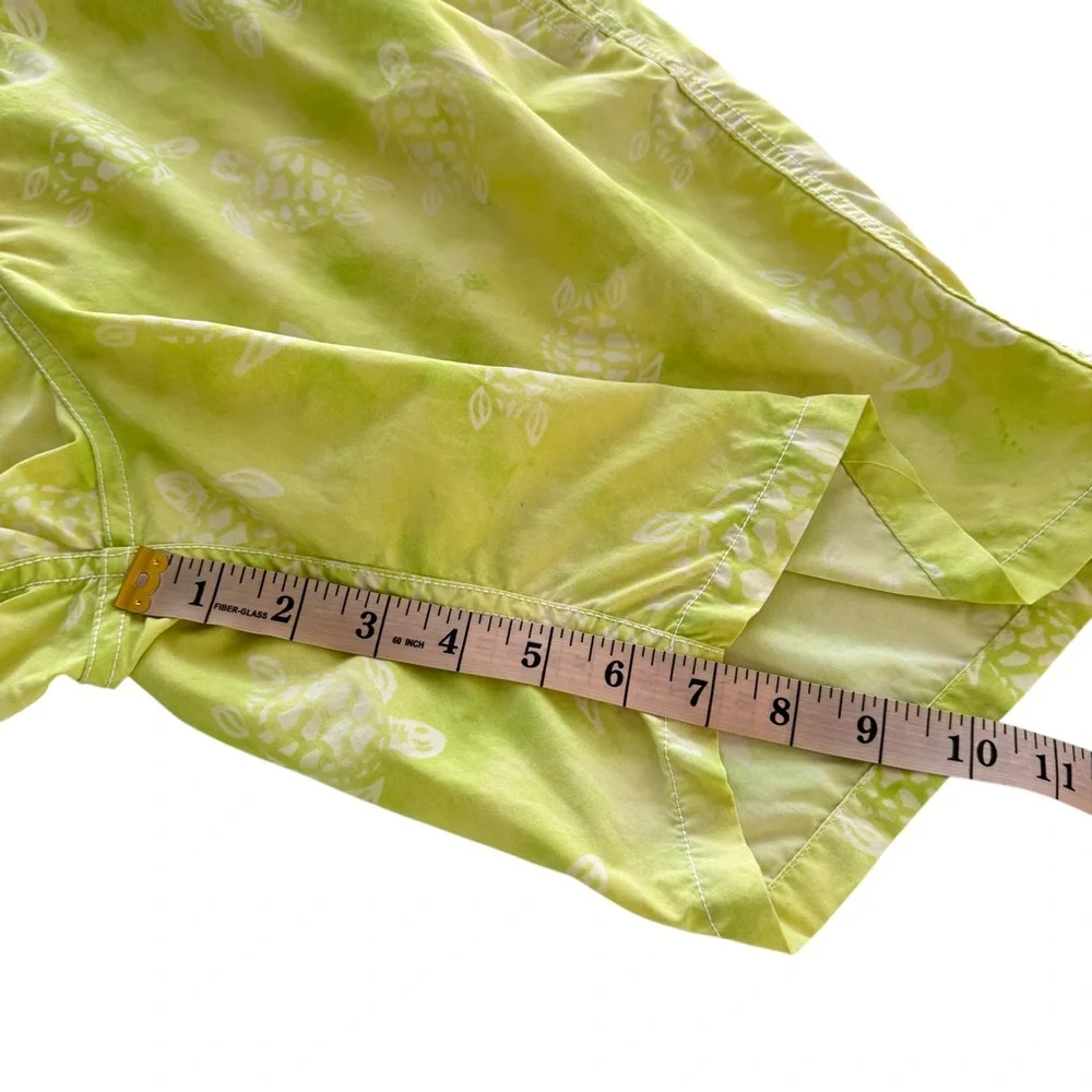 Vilebrequin Men’s Lime Green Turtle Swim Trunks‎ Board Shorts Bathing Suit XL